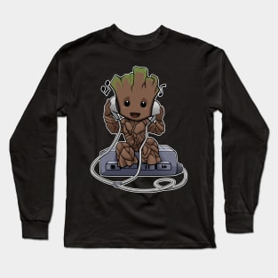 Baby Groot walkman Long Sleeve T-Shirt